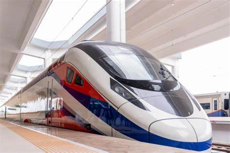 Bullet train arrived at China-Laos Railway Vientiane Station